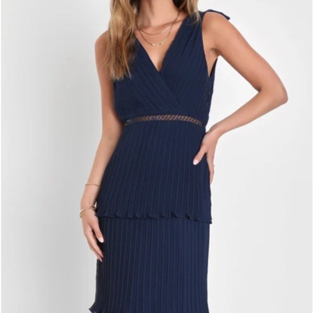 Lulu's Navy Blue Maxi Dress
